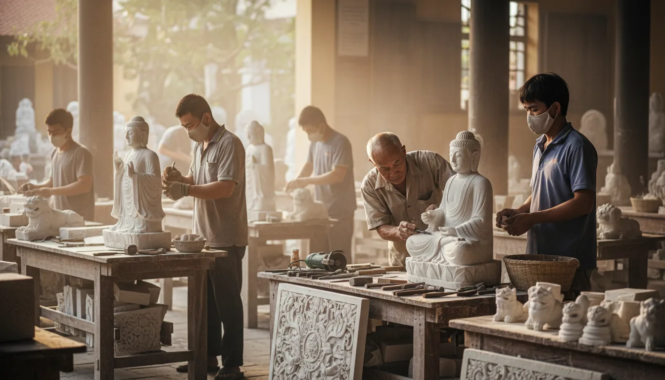 How Non Nuoc Stone Carving Village Works Today