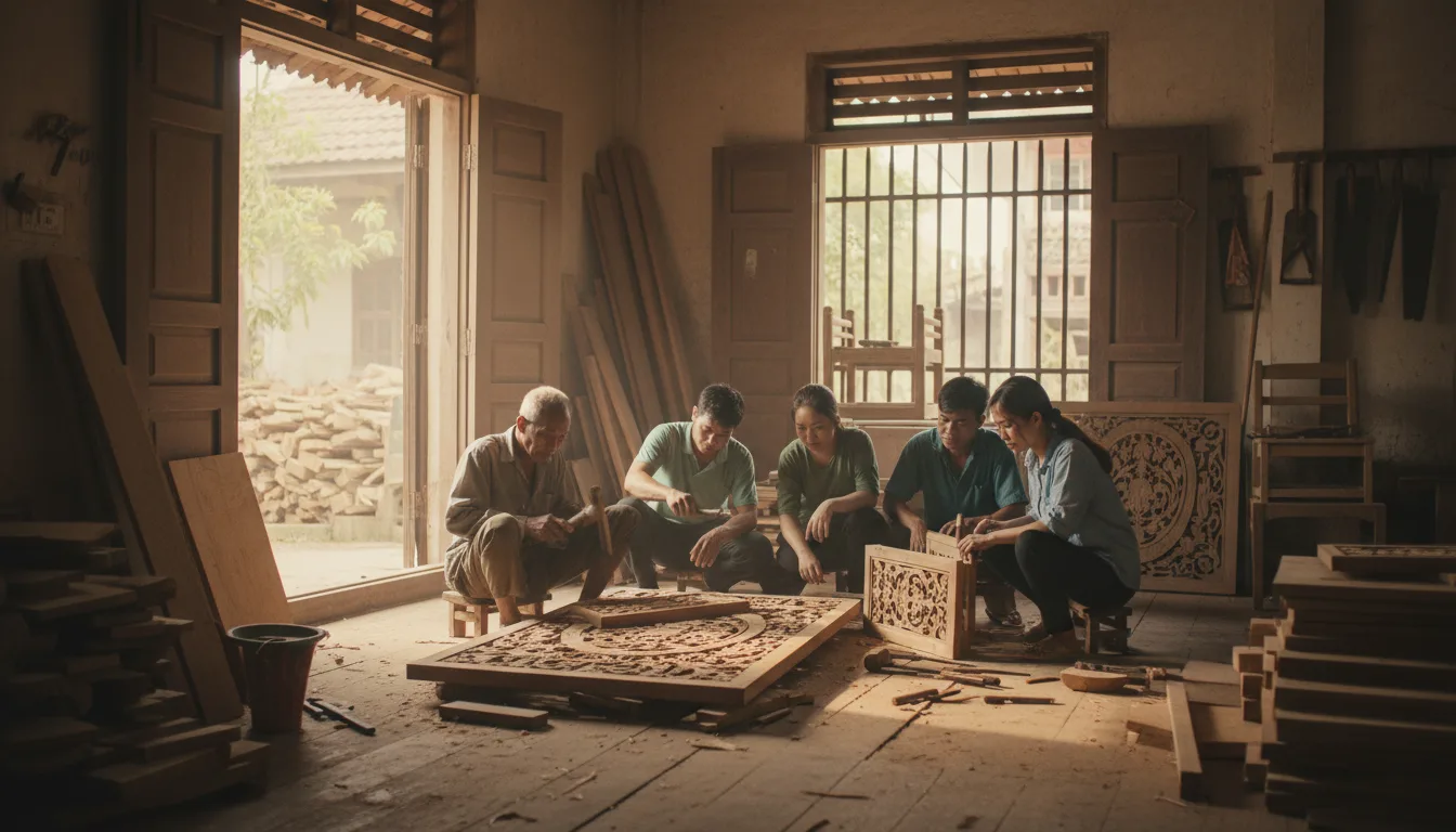 How Kim Bong Carpentry Village Preserves Traditional Woodworking