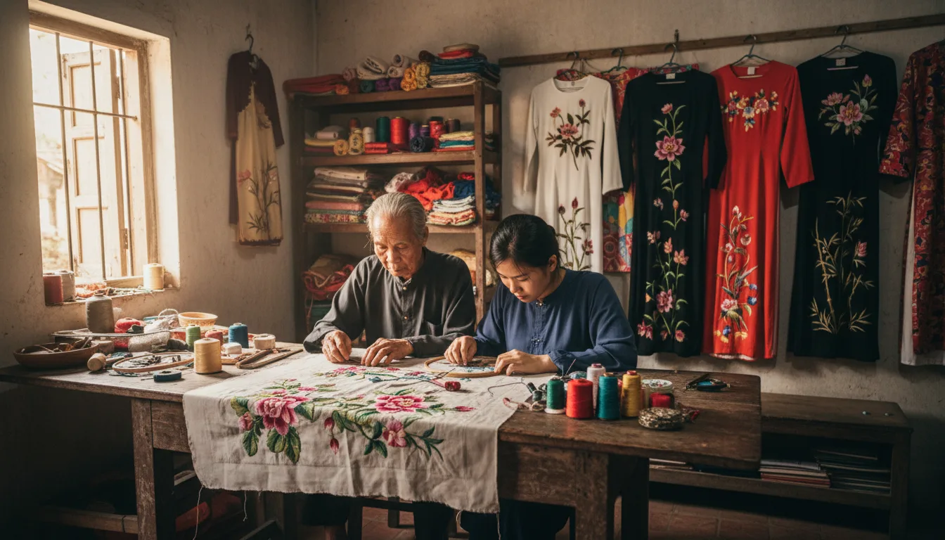 How Van Lam Embroidery Village Preserves Traditional Embroidery